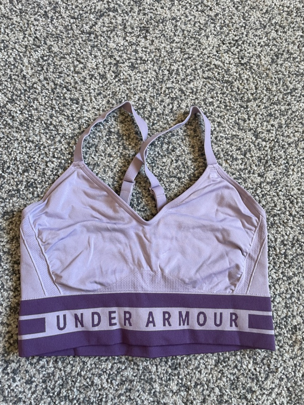 Under Armour Lavender and Deep Purple Seamless Sports Bra